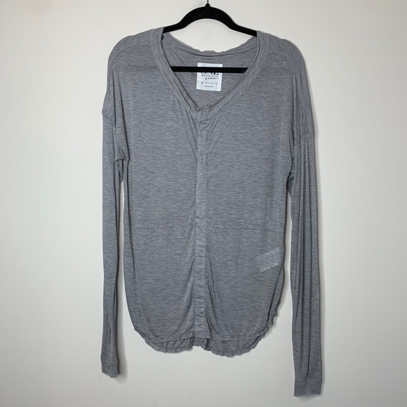 Revolve One Teaspoon Soho Fine Wool Grandpa Top Long Sleeves Grey Marle Size XS - Picture 5 of 13
